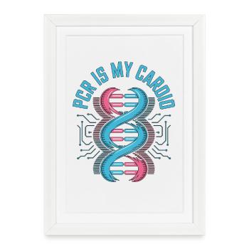 Lab Technician PCR Is My Cardio Laboratory Work - Framed poster (27 × 37 cm) - white - Front