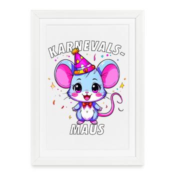 SOURIS DE CARNAVAL - Affiche encadrée (27 × 37 cm) - blanc - Devant
