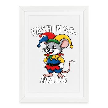 SOURIS DE CARNAVAL - Affiche encadrée (27 × 37 cm) - blanc - Devant