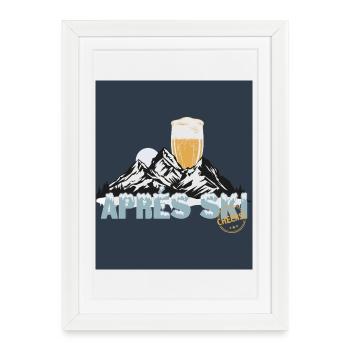 Après Ski Party – Cheers to the slopes! - Framed poster (27 × 37 cm) - white - Front