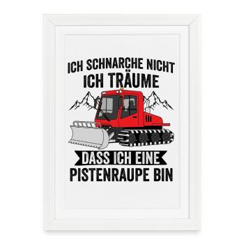 Je ne ronfle pas, je rêve que j’ai un - Affiche encadrée (27 × 37 cm) - blanc - Devant