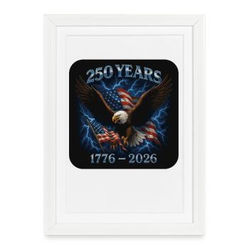 250 Years of Freedom 1776-2026 - Framed poster (27 × 37 cm) - white - Front