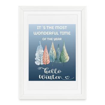 It's the Most Wonderful Time of the Year – Winter - Framed poster (27 × 37 cm) - white - Front