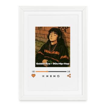 Golden Era – 90s Hip-Hop Vibes Gift Idea - Framed poster (27 × 37 cm) - white - Front