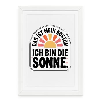 Je Suis Le Soleil Costume Carnaval Carnaval Soleil - Affiche encadrée (27 × 37 cm) - blanc - Devant