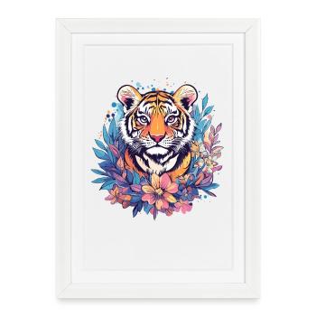 Magie de la fleur de tigre - Affiche encadrée (27 × 37 cm) - blanc - Devant