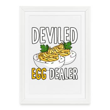 Funny Deviled Eggs Costume Deviled Egg Dad - Framed poster (27 × 37 cm) - white - Front