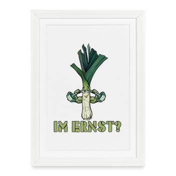 Gewichtheber IM ERNST??? Gym Lustiges - Affiche encadrée (27 × 37 cm) - blanc - Devant