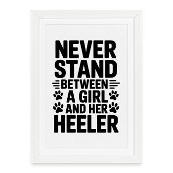 Australian Cattle Dog Funny Heeler Gift - Framed poster (27 × 37 cm) - white - Front