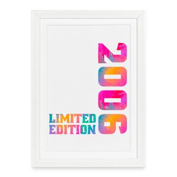 2006 Limited Edition Cadeau d'Anniversaire Fille - Affiche encadrée (27 × 37 cm) - blanc - Devant