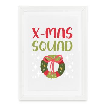 Escouade de Noël - Affiche encadrée (27 × 37 cm) - blanc - Devant