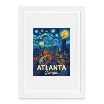 Atalanta, Géorgie - Affiche encadrée (27 × 37 cm) - blanc - Devant