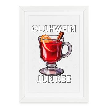 JUNKEE DU VIN CHAUD - Affiche encadrée (27 × 37 cm) - blanc - Devant