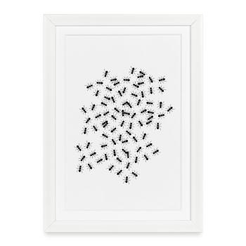 Home Sweet Home Illustration Paysage De Montagne - Affiche encadrée (27 × 37 cm) - blanc - Devant