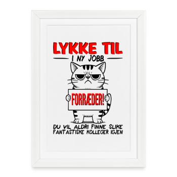 Job Change Good Luck in New Job Farewell Gift - Framed poster (27 × 37 cm) - white - Front