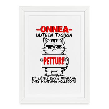 Changement d’emploi : cadeau d’adieu pour un collègue - Affiche encadrée (27 × 37 cm) - blanc - Devant
