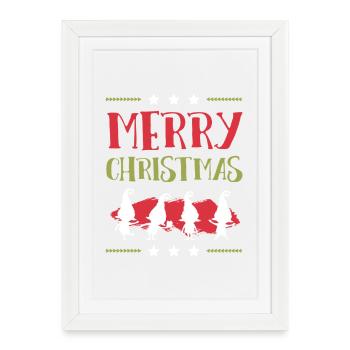 Joyeux Noël - Affiche encadrée (27 × 37 cm) - blanc - Devant