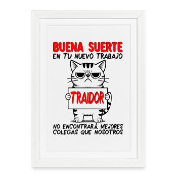 Adieu Collègue - Affiche encadrée (27 × 37 cm) - blanc - Devant