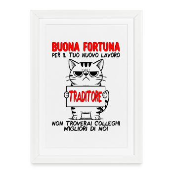 Change of Job New Job Coworker Good Luck - Framed poster (27 × 37 cm) - white - Front