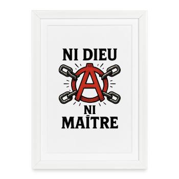 Anarchie - Punk - Révolution - Affiche encadrée (27 × 37 cm) - blanc - Devant