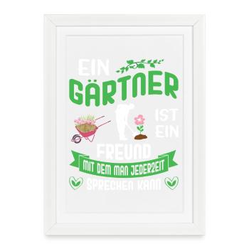 Jardinier Jardinage Jardinage Jardinage Jardinage - Affiche encadrée (27 × 37 cm) - blanc - Devant