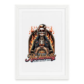 Rock and Roll Always and Forever Rockabilly 2025 - Framed poster (27 × 37 cm) - white - Front