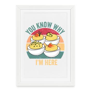 Vous savez pourquoi je suis ici : l’évier de Thanksgiving - Affiche encadrée (27 × 37 cm) - blanc - Devant