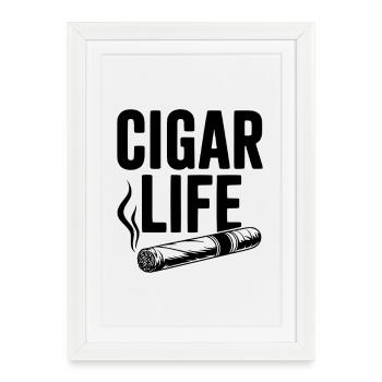 Cigar Life - Framed poster (27 × 37 cm) - white - Front