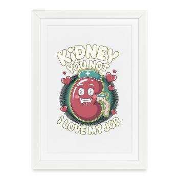 Infirmière en dialyse Rein Vous n’aimez pas la néphrologie - Affiche encadrée (27 × 37 cm) - blanc - Devant