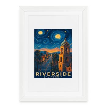 Riverside, Californie - Affiche encadrée (27 × 37 cm) - blanc - Devant