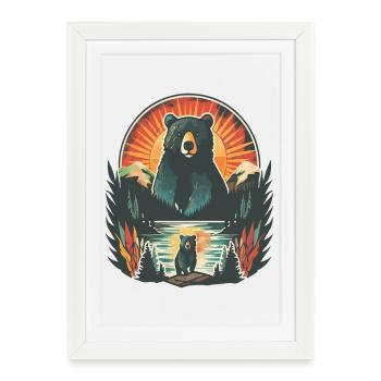 Sunrise Bear Waldsee - Framed poster (27 × 37 cm) - white - Front