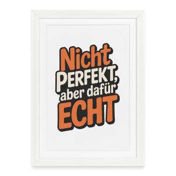 Des graphiques typographiques pas parfaits mais réels - Affiche encadrée (27 × 37 cm) - blanc - Devant