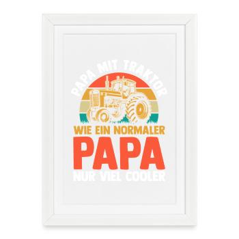 Farmer Farm Farmer Farmer Dad Father Tractor - Framed poster (27 × 37 cm) - white - Front