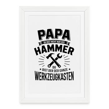 Dad Hammer You're the whole toolbox - Framed poster (27 × 37 cm) - white - Front