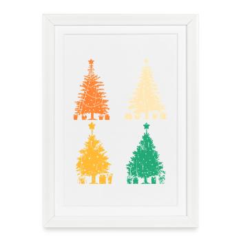 Père Noël Noël - Affiche encadrée (27 × 37 cm) - blanc - Devant