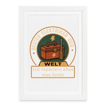 World I repair everything that sparks - Framed poster (27 × 37 cm) - white - Front
