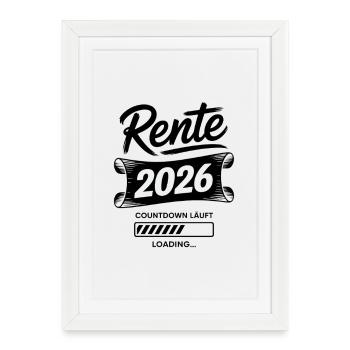 Rente2026 Countdown Load - Framed poster (27 × 37 cm) - white - Front