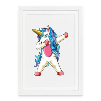 Dabbing Unicorn Rainbow Magic Vibes 2026 - Framed poster (27 × 37 cm) - white - Front