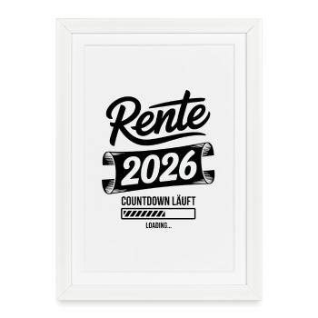 Pension 2026 Countdown Chart - Framed poster (27 × 37 cm) - white - Front