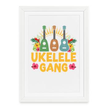 Hawaiian Ukulele Uke Ukulele Gear - Framed poster (27 × 37 cm) - white - Front