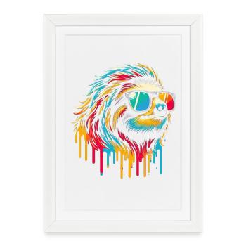 Paresseux Paresseux Art Paresseux Fan Paresseux - Affiche encadrée (27 × 37 cm) - blanc - Devant