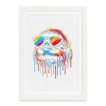 Paresseux Paresseux Art Paresseux Fan Paresseux - Affiche encadrée (27 × 37 cm) - blanc - Devant