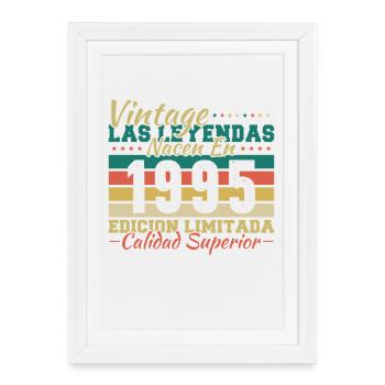 1995 Retro Vintage Birthday Gift - Framed poster (27 × 37 cm) - white - Front