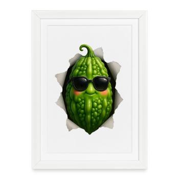 Bitter melon - Framed poster (27 × 37 cm) - white - Front