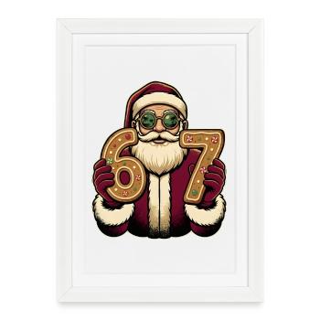 Santa's Sugar Counts 67 - Framed poster (27 × 37 cm) - white - Front