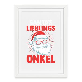Santa Claus Uncle Claus Christmas - Framed poster (27 × 37 cm) - white - Front
