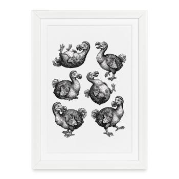 Dodo Cute Animal for Kids Men Women - Framed poster (27 × 37 cm) - white - Front