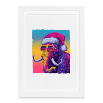 Mammoth Christmas Portrait - Framed poster (27 × 37 cm) - white - Front