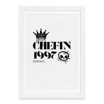 Édition Chefin 1997 Vintage Design - Affiche encadrée (27 × 37 cm) - blanc - Devant