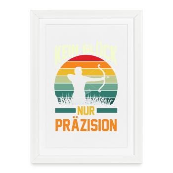 Tir à l’arc Tir à l’arc Tir à l’arc - Affiche encadrée (27 × 37 cm) - blanc - Devant